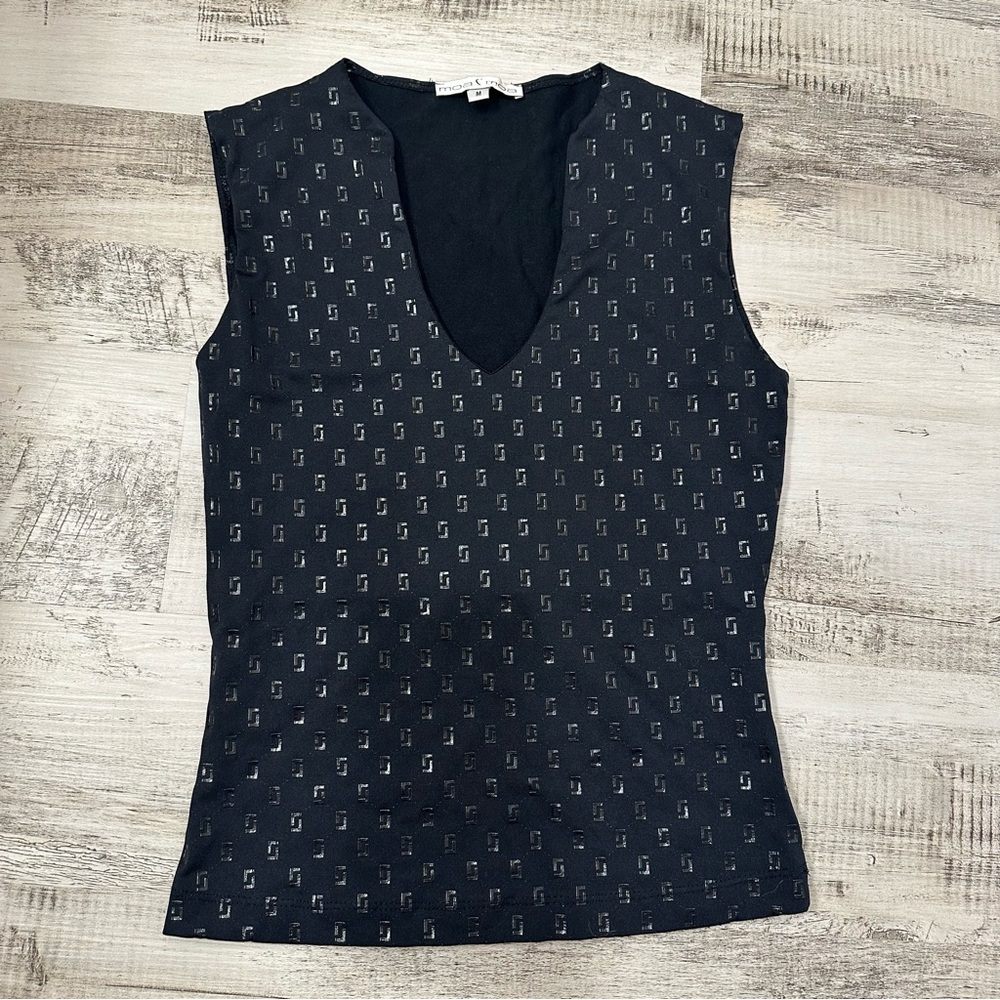 Moa Moa Vintage Black Sleeveless Top
